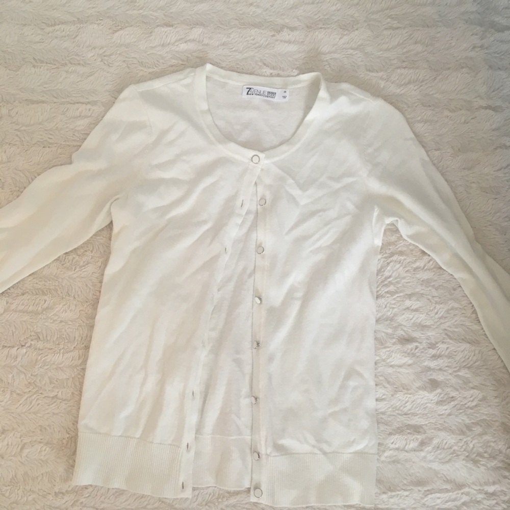 White cardigan